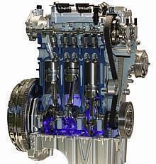 Der neue 1,0-Liter-EcoBoost ist der hubraumkleinste Motor von Ford. Dank Turbo-Aufladung und Benzindirekteinspritzung entwickelt er 92 kW (125 PS).